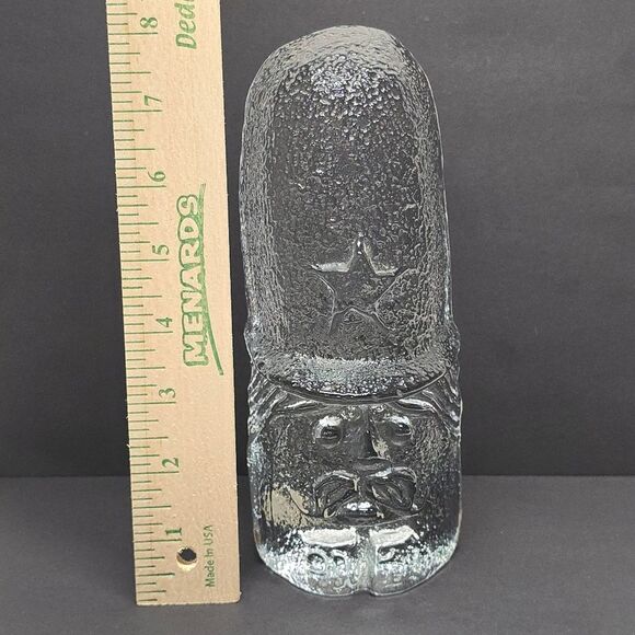 Blenko British Policeman Bobby Textured Clear Art Glass Bookend Vintage 60s MCM - Picture 7 of 9